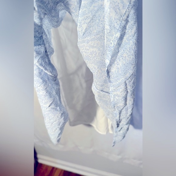 Joie 100% Silk Blue Floral Tiered Top Spaghetti Strap Dress - Picture 8 of 11